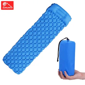 

Inflatable Sleeping Mattress Foldable Camping Mat With Pillow Airs Cushion Outdoor Sleep Bag Air Sofas Indoor Sofa Tent Mattress