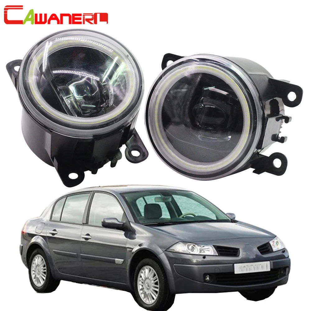 Cawanerl For Renault Megane 2 3 2002 2015 Car LED Bulb Fog Light Angel ...
