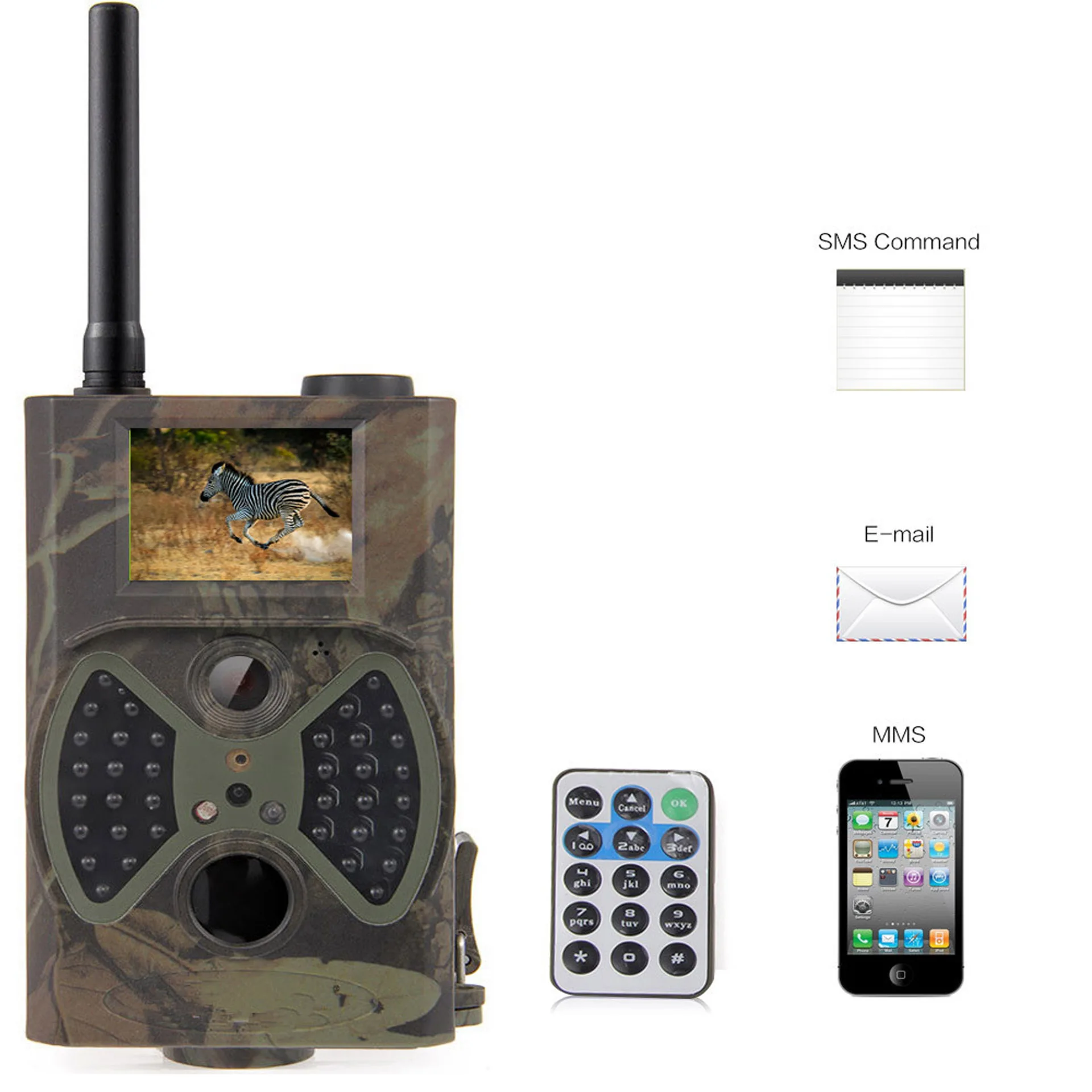 1080P 1200 Megapixel Auto MMS Infrared Hunting Camera Protected Wild