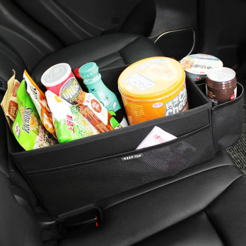 

Storage Box Car Organizer Seat Gap PU Case Pocket Car Seat Side Slit for Wallet Phone Coins Cigarette Keys Cards