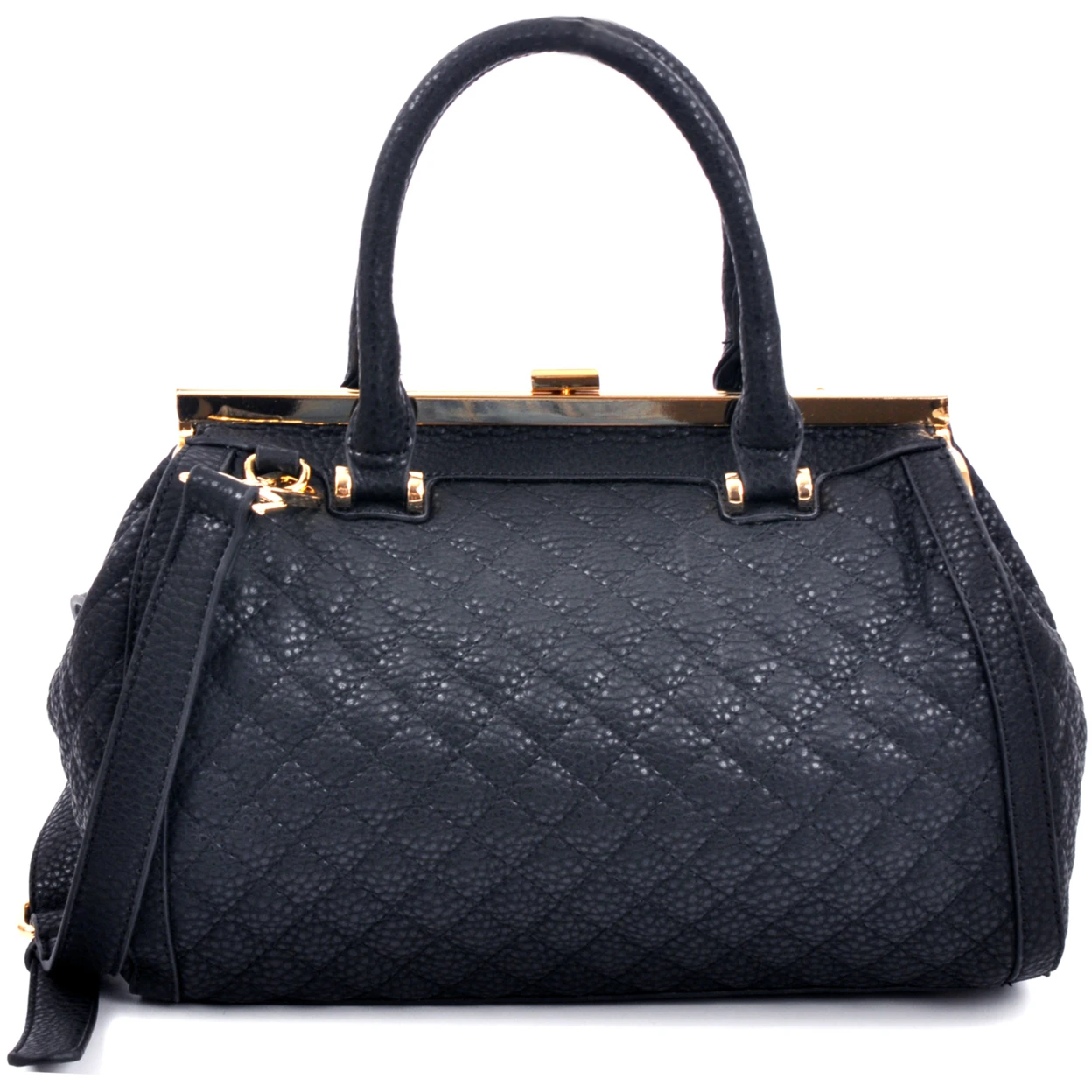 Dasein Quilted Barrel Satchel with Push-Up Closure (4)