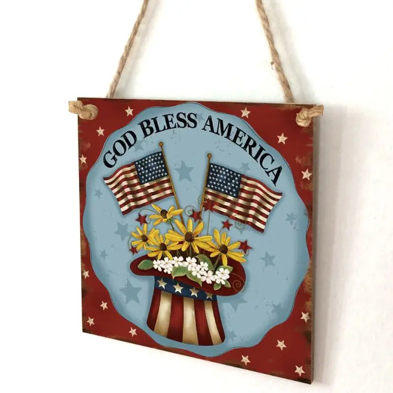 Super Deal Colgante Placa De Madera Vintage Dios Bendice La