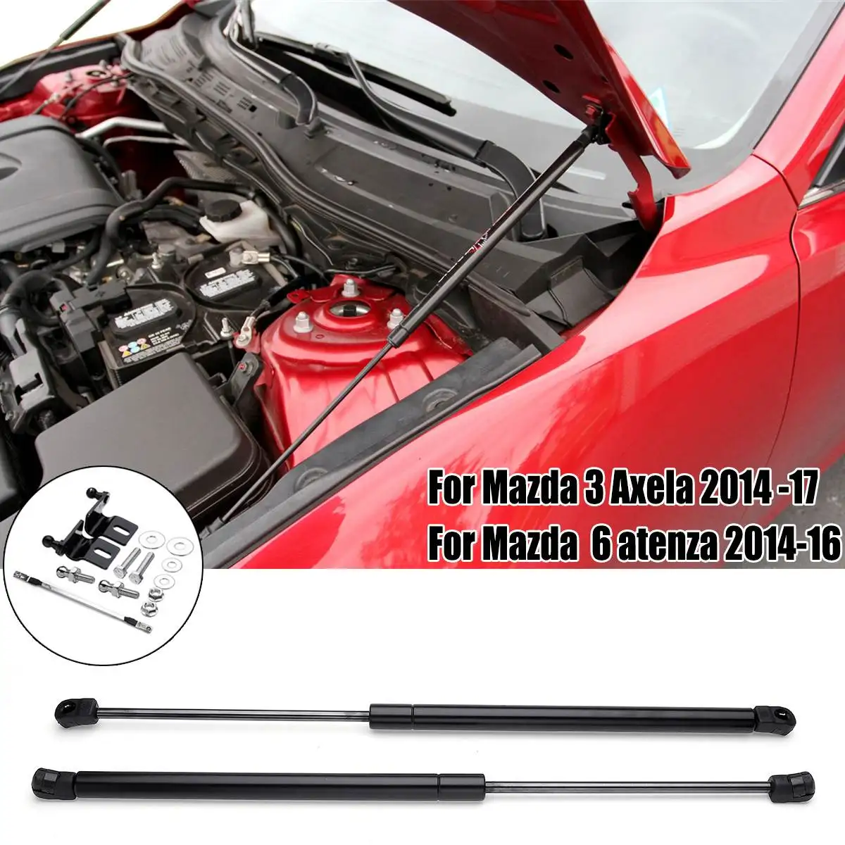 

Hood Shock Damper Engine Cover Supporting Auto Gas Spring Struts Lift For Mazda 3 Axela/6 atenza 2014 2015 2016 2017