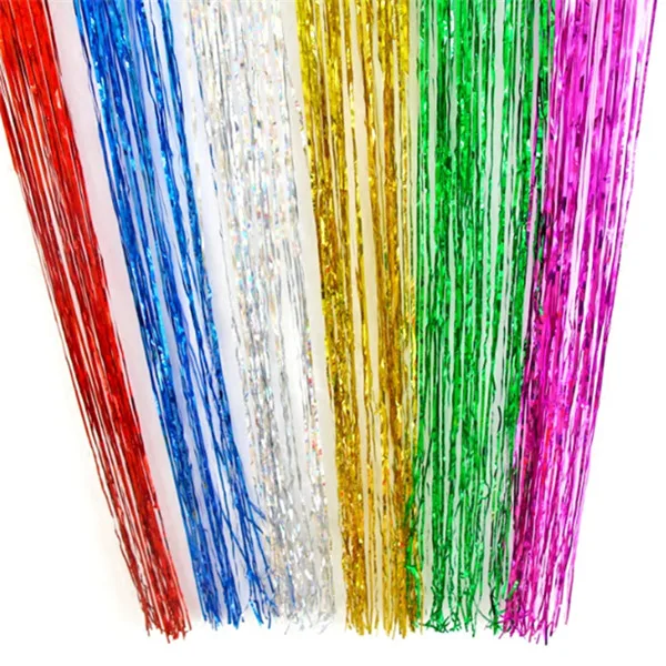 5pcs Foil Tassel DIY Foil Fringe Tinsel Curtain Tassel Garland Ribbon