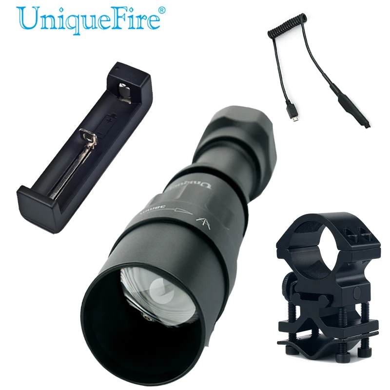 

UniqueFire 1605 38mm XM-L2 LED Flashlight 5 Modes White Light 1200 Lumens Torch Zoomable Rechargeable Lanterna KIT SET