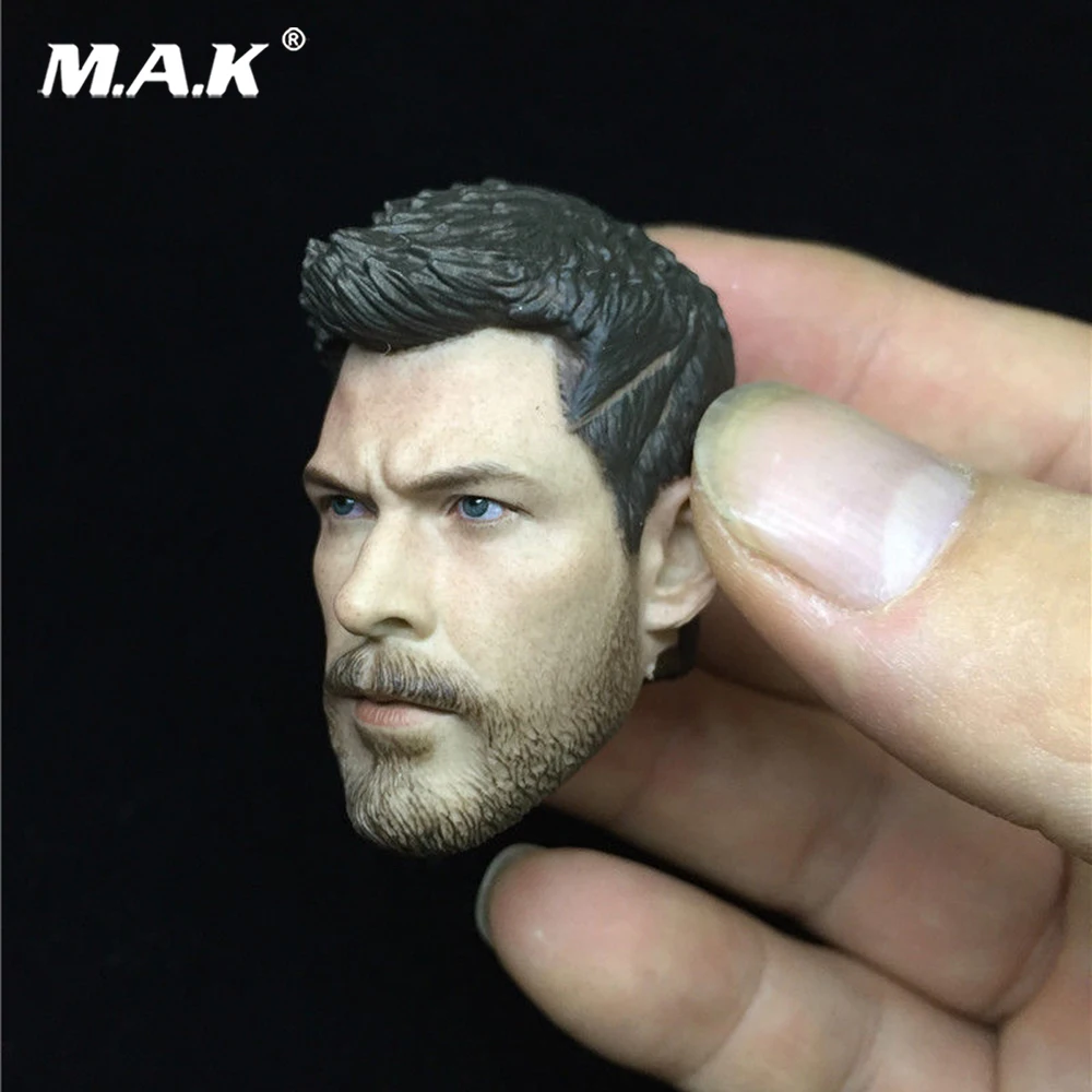 

1/6 Thor Head Sculpture Thor Odinson Head Carved The Avengers Series Man Head Model Collectible Doll Toys Accessories