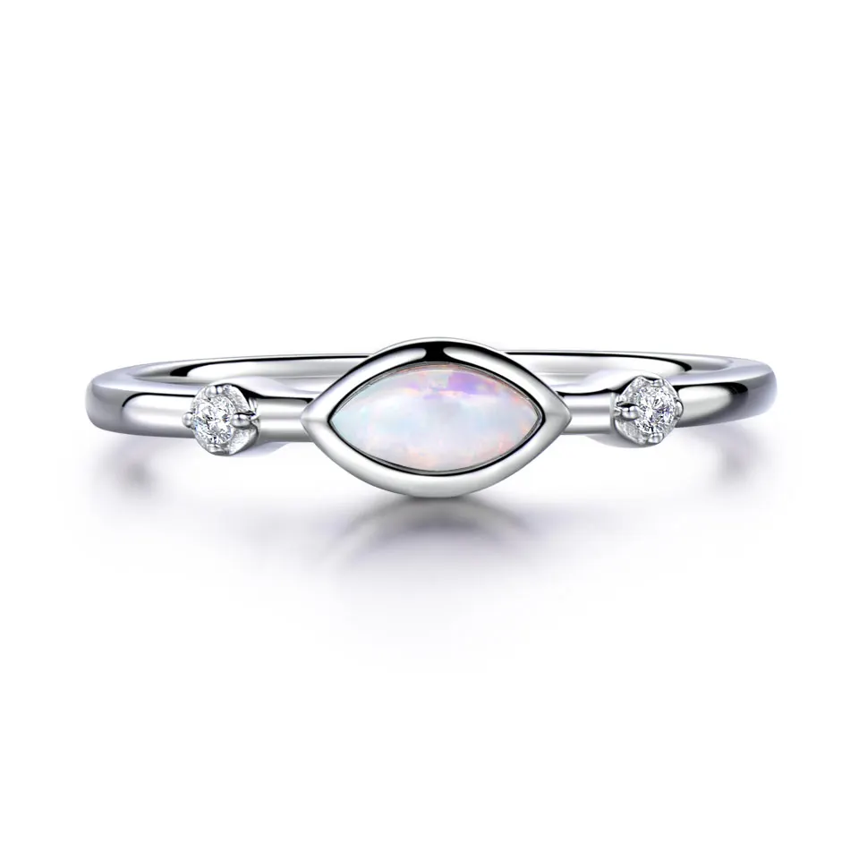 Ceny UMCHO biały ogień pierścionki z opalem dla kobiet stałe 925 srebro kamień romantyczny pierścionek wyrażający obietnicę oświadczyn elegancka biżuteria w stylu vintage