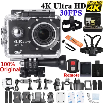 

4K Action Camera Original F60 / F60R Remote WiFi 2.0 LCD 170D Len Helmet Cam Underwater go Waterproof pro Camcorder 1080P@60fps