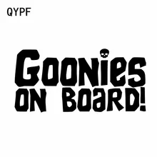 QYPF 15,2 см * 7,3 см, персональная Автомобильная виниловая наклейка «гооны на борту», Черная/Серебристая искусственная наклейка