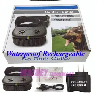 

100pcs/lot*6 Level Rechargeable Waterproof Anti No Bark Shock Vibration Dog Anti No Bark pet Training Shock Collar