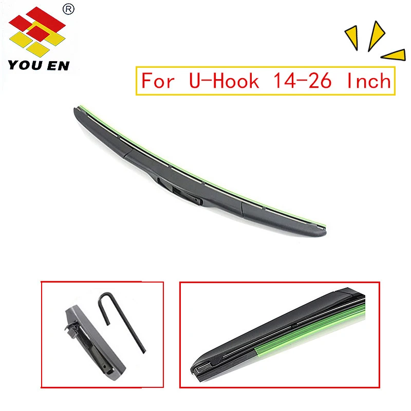 YOUEN 1Pc Car Hybrid Wiper Blade Universal U-Type 14\ YOUEN 1Pc Car Hybrid Wiper Blade Universal U-Type 14\