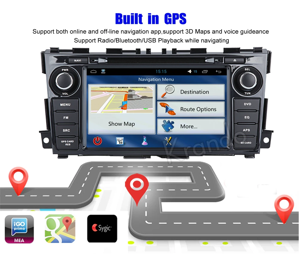 Flash Deal Krando Android 8.0 8" car DVD player with gps for Nissan Teana Altima 2013+ multimedia navigation system WIFI 4G 2