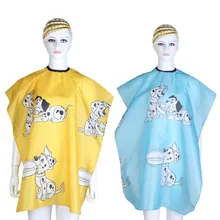 Cartoon Dog Printed Kid Hairdressing Wrap Cape Waterproof Hair Salon Barber Shop Hair Styling Cut Haircut Cover Cloth Wrap