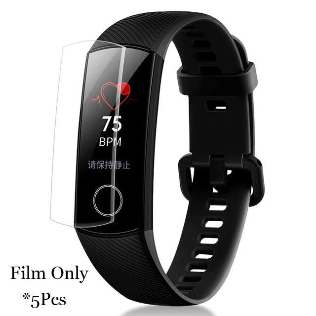 In Stock Silicone Wrist Strap For Huawei Honor Band 4 Standard Version Smart Wristband Sport Bracelet Band honor band 4 Correa - Цвет: Film 5Pcs