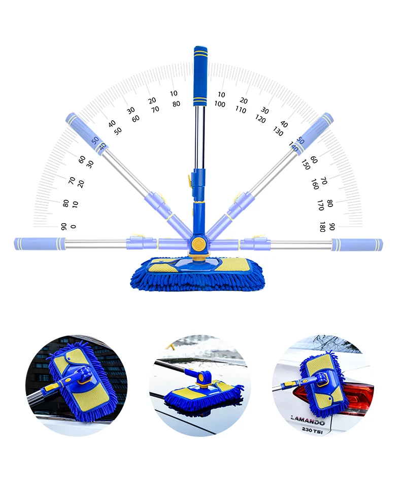 Чистящая щетка для мытья автомобиля, регулируемая телескопическая Чистящая шенильная щетка с длинной ручкой, чистящие инструменты, вращающаяся колесная щетка