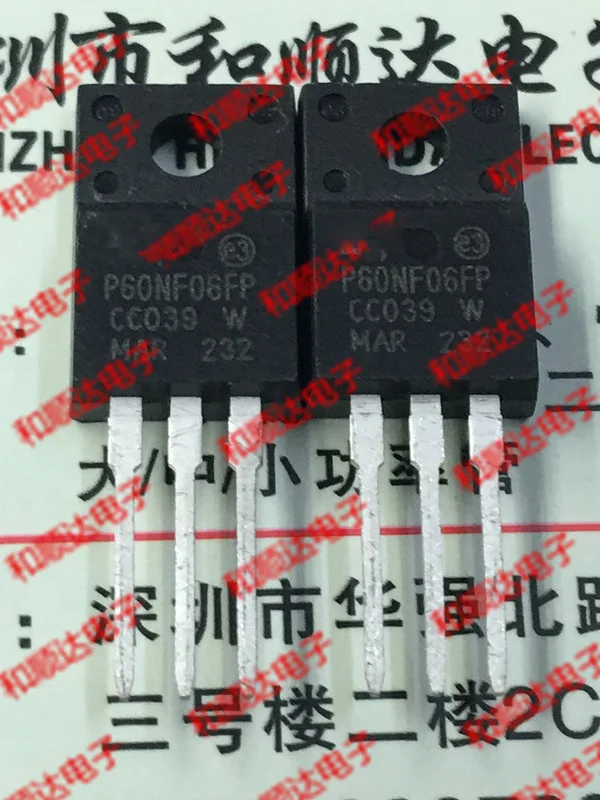 

Free shipping 10pcs/lot STP60NF06FP P60NF06FP TO-220F 60V 60A new original