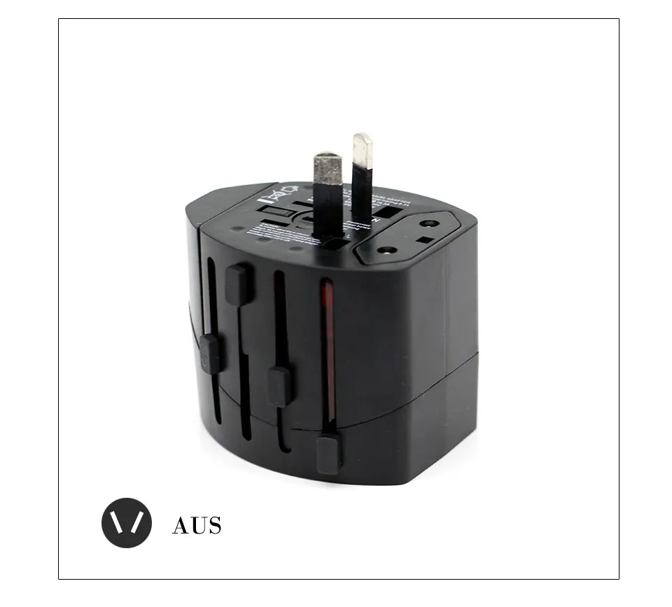 Convenient All in One Universal International Plug Adapter 2 USB Port Commercial Travel AC Power Charger with UK AU US EU Plug (8)