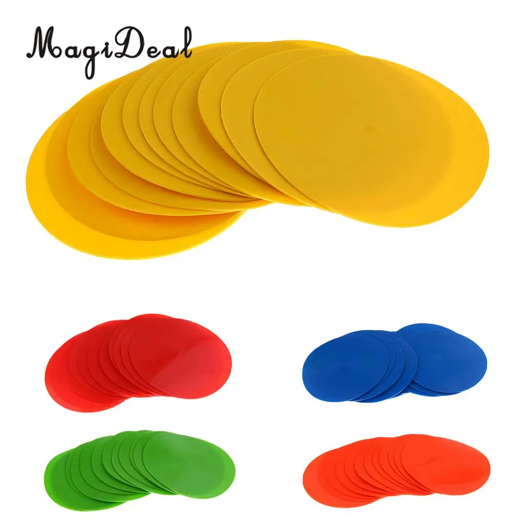 MagiDeal 12 Pieces Durable PVC Sports Spot Markers for Training and Drills - Choice of Colors