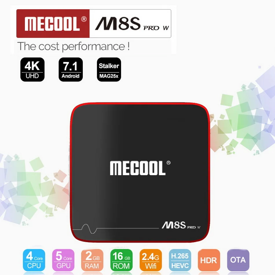 

Mecool M8S PRO W Google Voice Control TV Box Android 7.1 Amlogic S905W 2G 16G with Voice Remote Control Stalker 4K Set Top Box