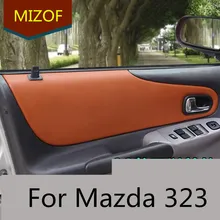 4 шт. Украшенные аксессуары из микрофибры кожаная внутренняя панель двери Крышка для Mazda 323 до 2009 AAB084