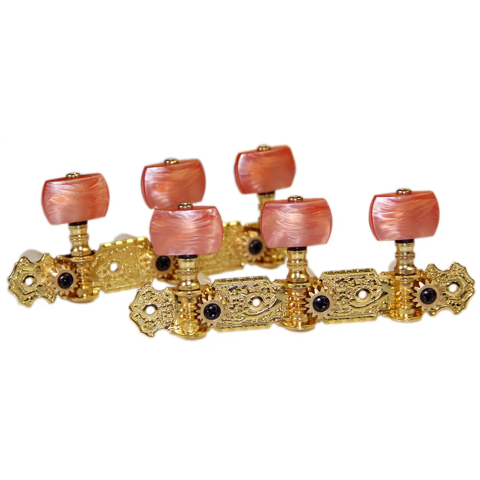  Classic Guitar Tuners Guitar Machine Heads (Long) 3+3 Set Tuning Keys Machine Pegs Alice Tuning Peg