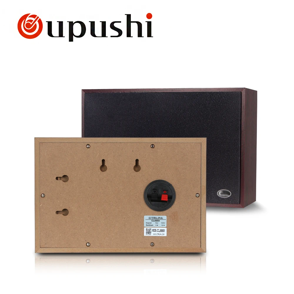 Oupushi 10W 100V классная акустическая система 6," деревянная акустическая коробка в настенная акустическая система