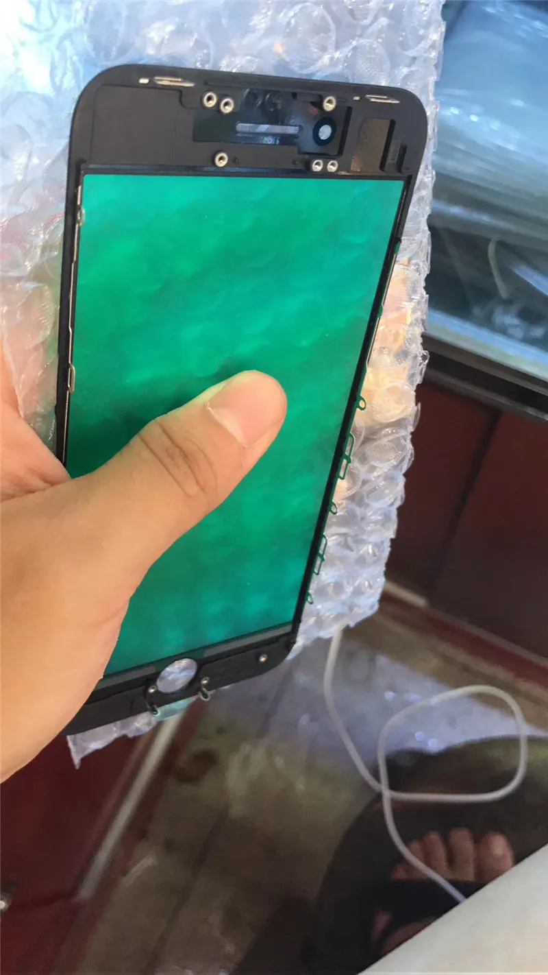 Холодной Пресс для iphone 8 8 P внешний Стекло со средним Рамки ободок предварительно собраны спереди Стекло объектив с Рамки для iphone 8