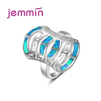 

Trendy Female Opal Ring 925 Sterling Silver Jewelry Natural Stone Wedding Rings For Men And Women Anel Feminino