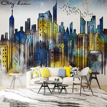 Custom 3d wallpaper mural Nordic modern abstract city building background wall - high-grade waterproof material wall covering Custom 3d wallpaper mural Nordic modern abstract city building background wall - high-grade waterproof material wall covering