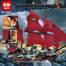 New LEPIN 16009 1151pcs Queen Anne’s revenge Pirates of the Caribbean Building Blocks Set Minifigures Compatible with Legoe 4195
