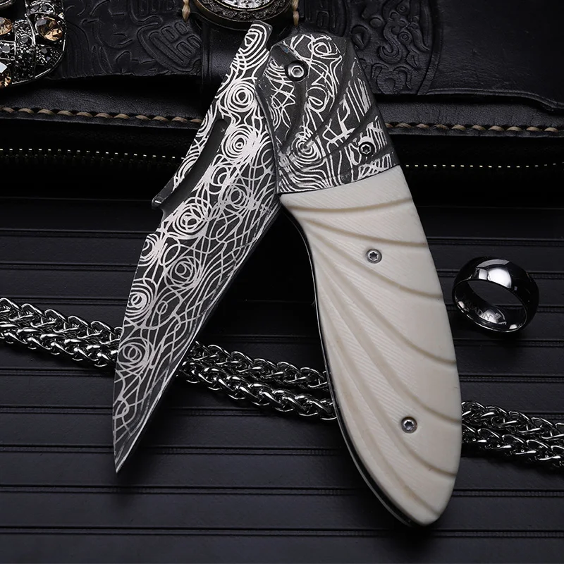 2017 new outdoor folding knife self-defense wilderness survival hardness with knife knife knife knife wild fruit knife claws
