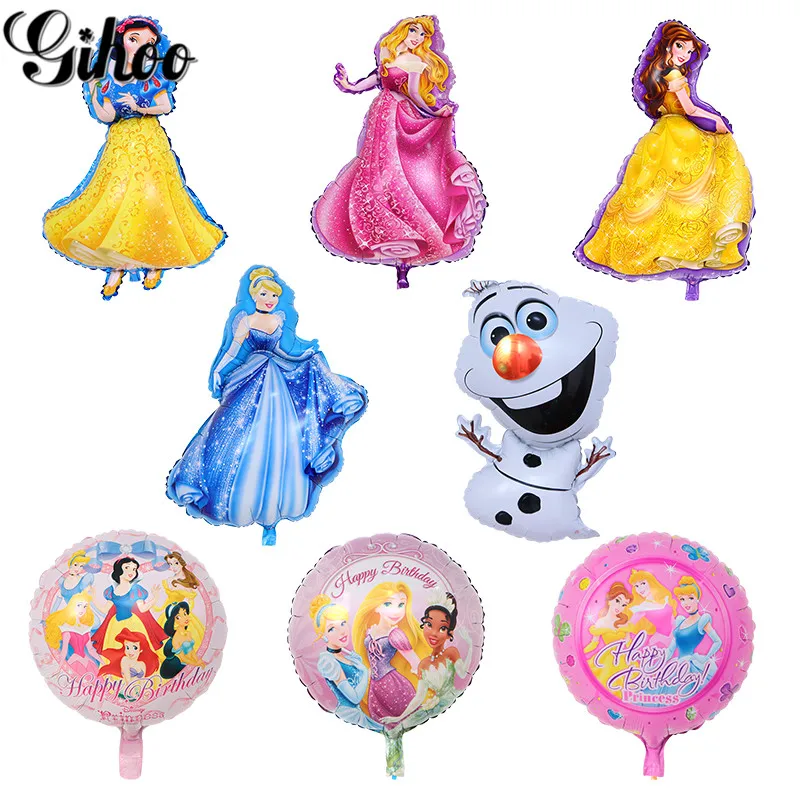 93*55 см большие пять принцесс фигурки на день рождения фольги воздушные шары надувные детские украшения на день рождения гелиевые шары