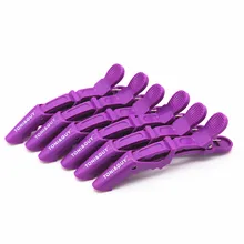 6 шт. зажим для волос аллигатора для женщин Профессиональный парикмахерский салонный зажим пластиковая невидимка заколки для волос бант 5 цветов инструмент для укладки волос