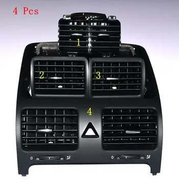شراء4 قطعة لوحات القيادة مركز تكييف الهواء منفذ تنفيس عدة للجولف أرنب 1KD819728 1KD819203 1KD819703 1KD819704