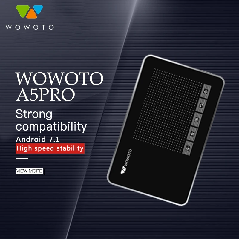 WOWOTO Projector Hight Resolution Full HD 1080P Projectors Android 7.1 Manual Focus Portable Projector For Home 3D Cinema A5