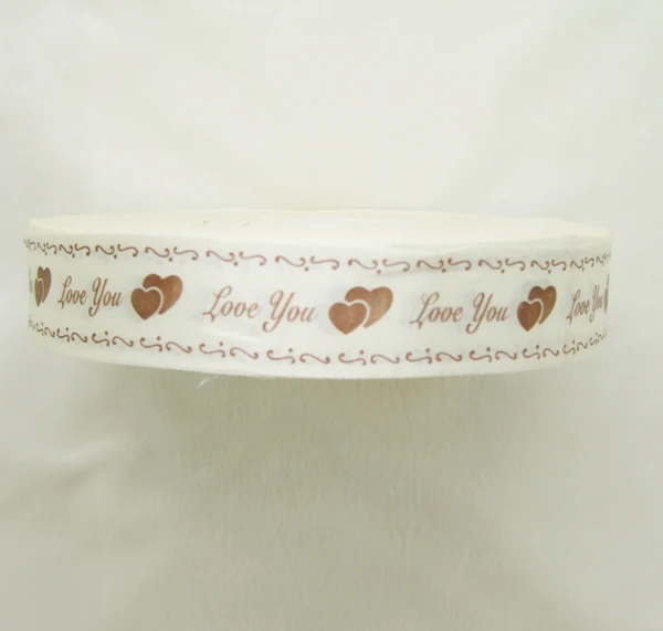 Сатиновая лента 1 дюйм 10 ярдов/партия кофейные цвета Love &amp sweet heart cream one faceSoft | Дом и