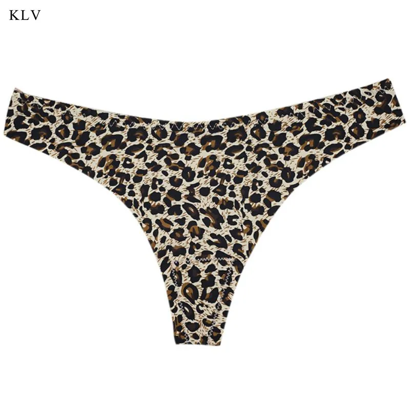 

Womens Plus Size Summer Sexy T-Back G-String Low Waist Leopard Printed Lingerie Briefs Underwear Seamless Thongs Panties XXL