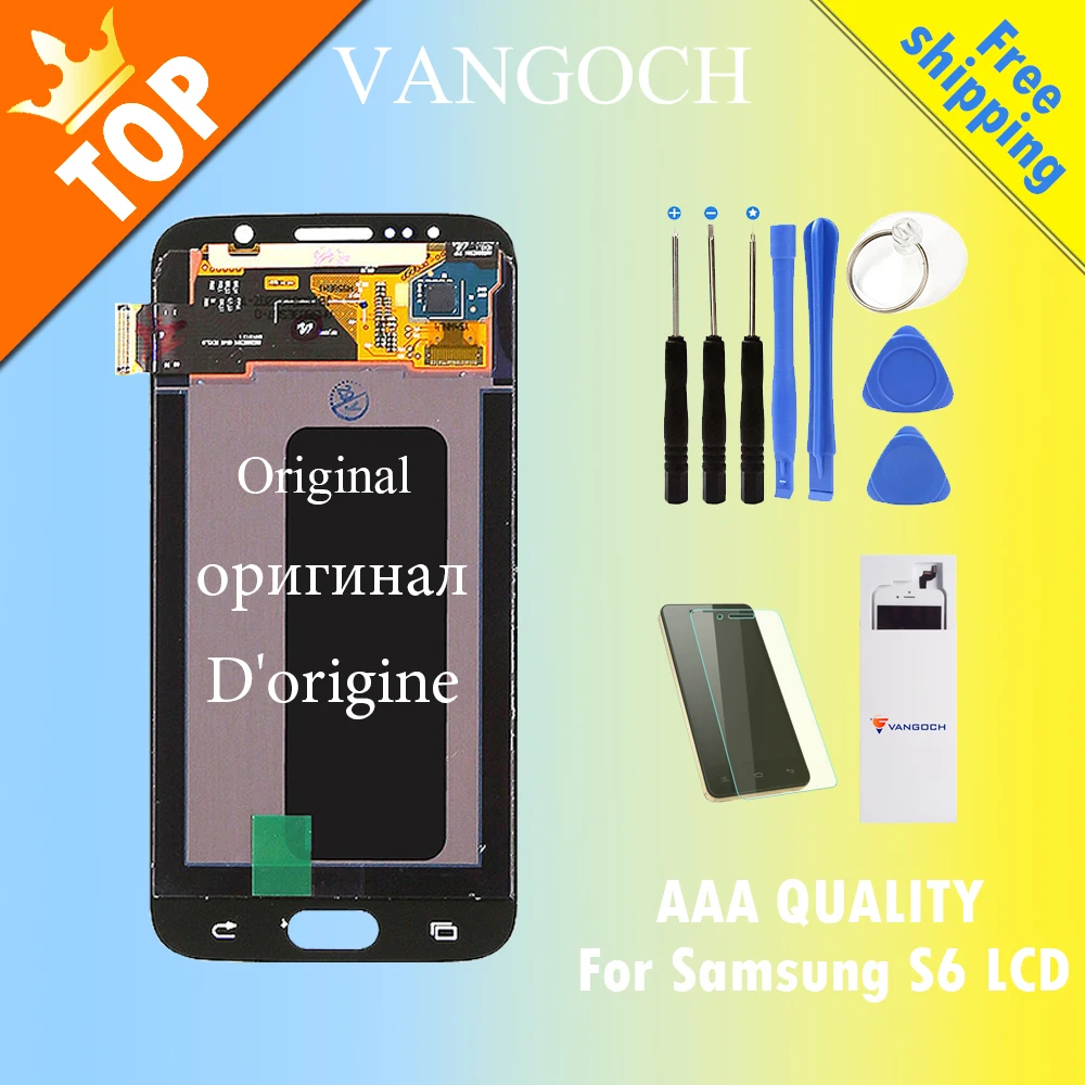 

VANGOCH For Samsung Galaxy S6 G920 G920f G920i G920A G920K LCD Display Touch Screen Assembly Replacement