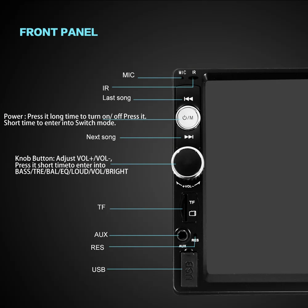 " HD Bluetooth Сенсорный экран автомобиля стерео радио 2 DIN FM/MP5/MP3/USB/AUX для volvo xc90 xc70 v70 v50 v40 s60 для ford focus N