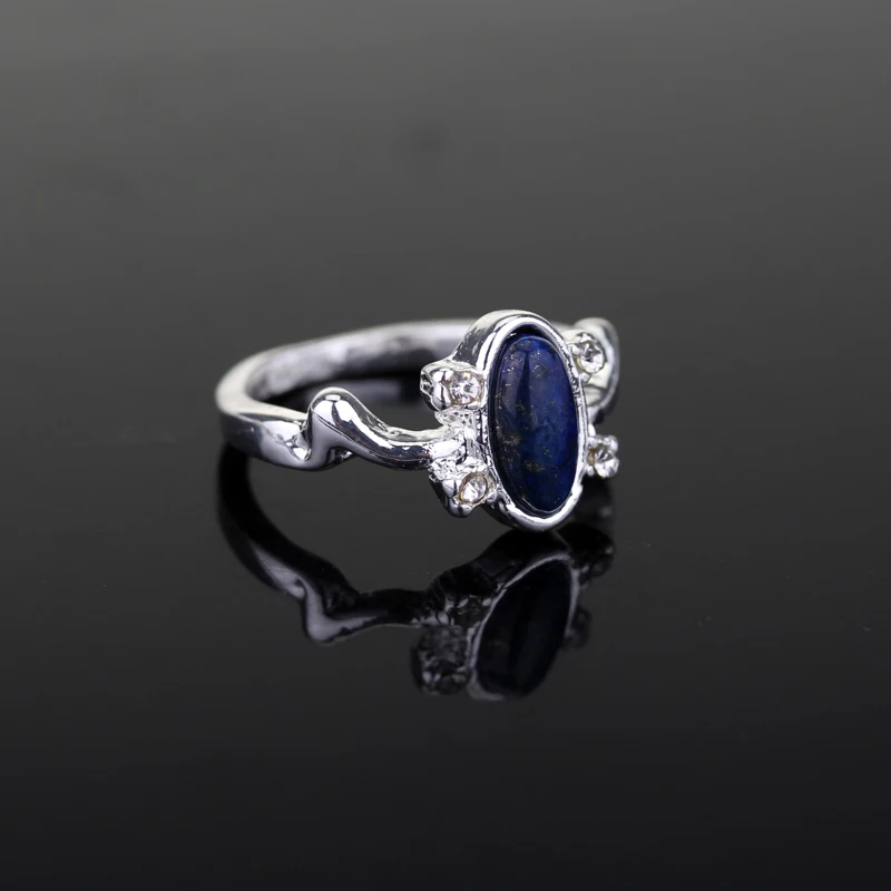 

The Vampire Diaries Ring Elena's Daylight Sun Protection Ring Classic Design Blue Stone Ring For Women Fashion Accessories