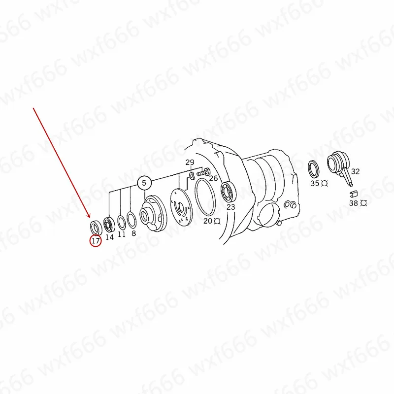 Коробка передач передний масляный затвор подходит для W140 W220 W221 S280 S300 S320 S350 S430mer КНИ Эс-быть nzS500 сальник трансмиссии уплотнительное кольцо