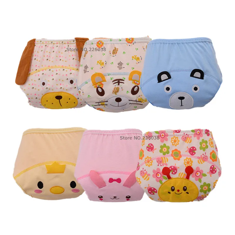 

5pcs Pack New Arrive Baby Cloth Underwear Washable baby Diapers Child Training Pants Reusable Nappy Cover QD07