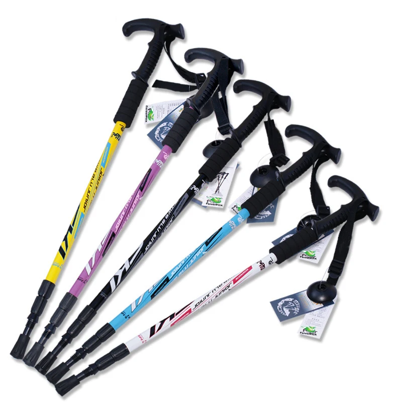 6 color 1PC Ultra light Adjustable Telescopic Aluminum Alloy Hiking