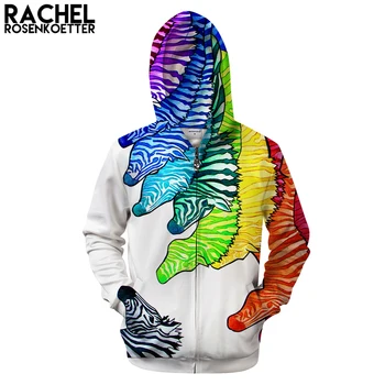 

Zebradelic By RachelRosenkoetterArt 3D AnimalPrint Hoodies Men Women Casual Sweatshirt ZipperTracksuit Pullover Jacket Coat 2018