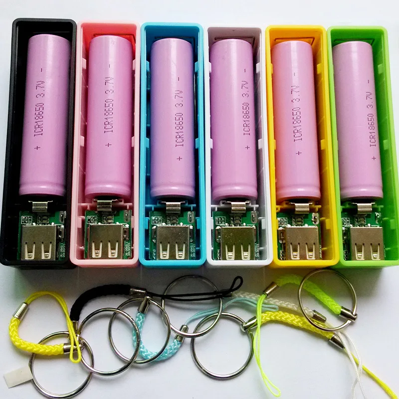 

Mini Power Bank Case Kit 18650 Battery Charger Mobile Phone Battery Storage Box Battery Holder Box Case for Flat 18650 Battery