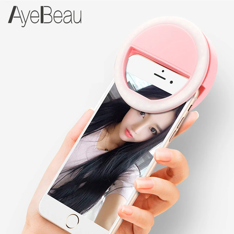 Flashlight Selfie Ring Flash Light For Phone Lamp On The Right Led