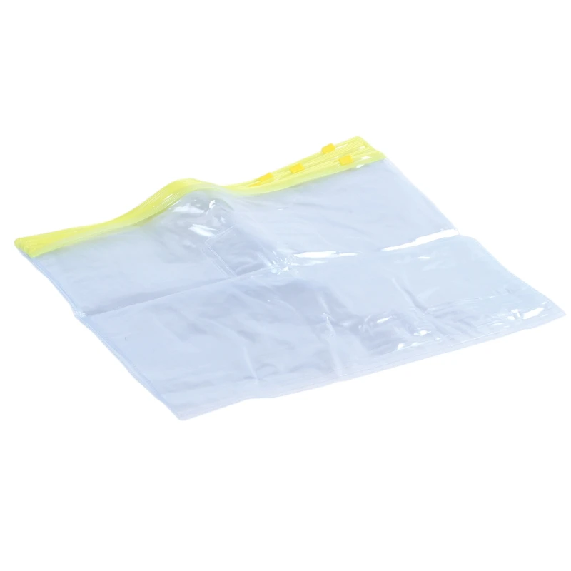 

5 Pcs Clear Plastic Water Proof Pen A4 File Paper Ziplock Bags Folders
