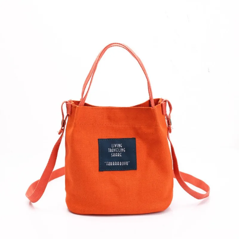 Модная женская холщовая мини сумка на одно плечо мессенджер через Женская