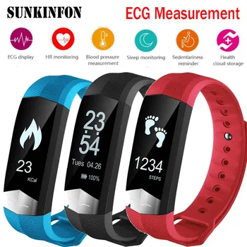

Bluetooth Smart Wristband ECG Display Heart Rate Blood Pressure Fitness Monitor Smart Bracelet for Huawei Nova 2 Plus / P10 Plus