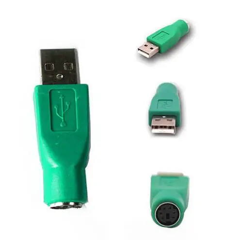 PC PS2 Female Keyboard Mouse To USB Male Converter Connector Adapter New Hot